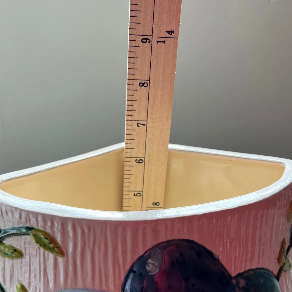 Ceramic Mushroom Planter with Blue/Green Accents - Picture 5 of 6